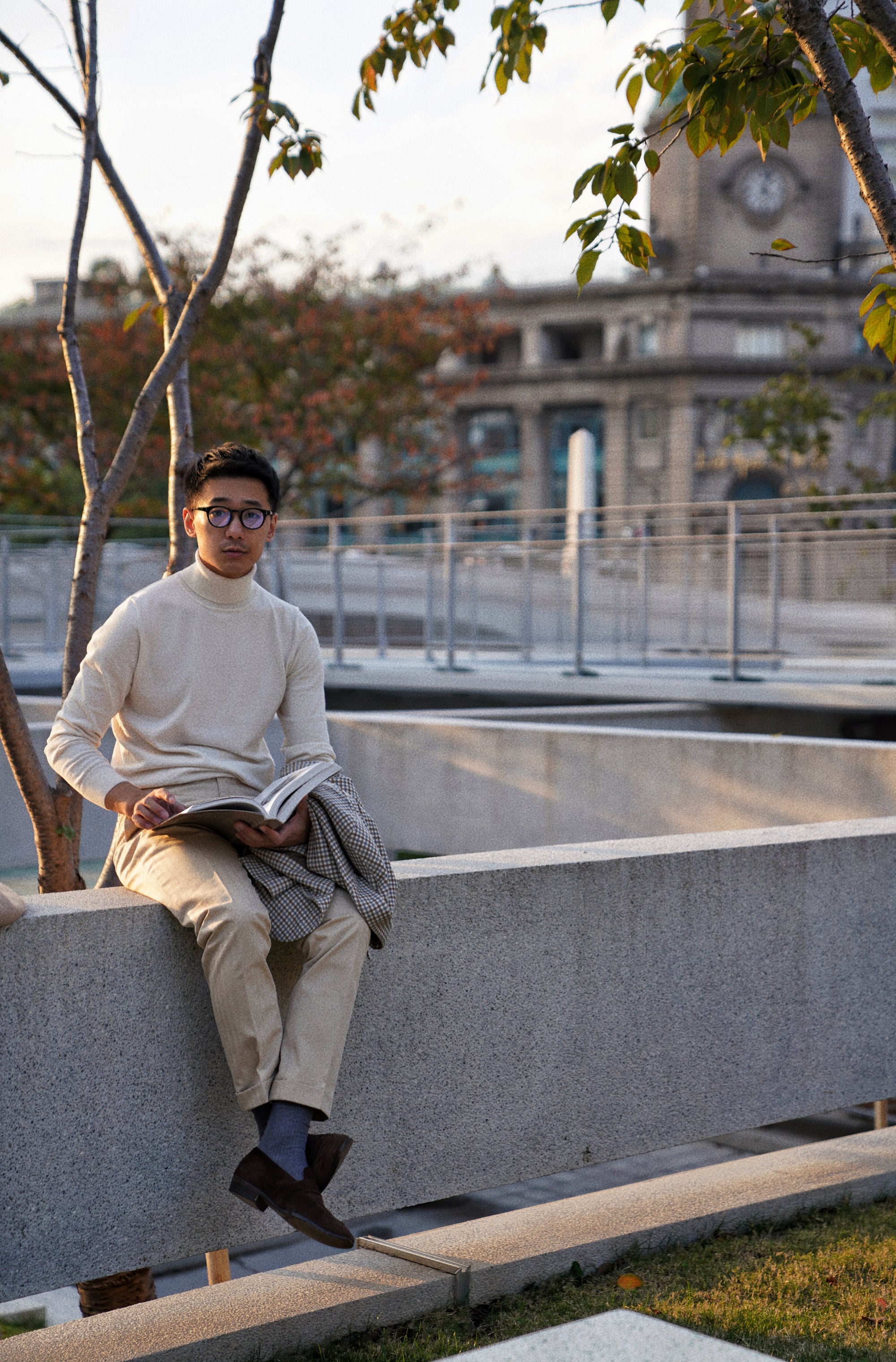 White Roll Neck Jumper