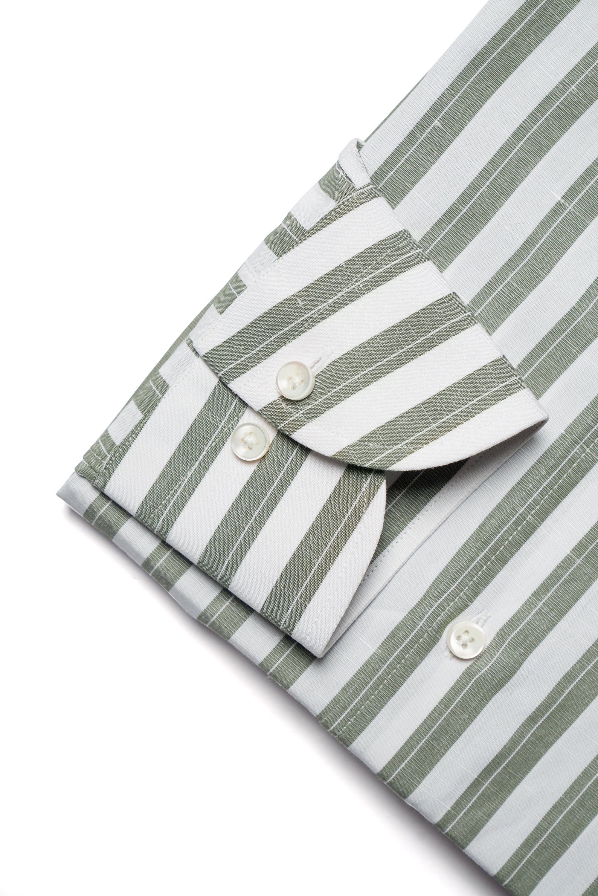 MTO Olive Stripe Blending Shirt