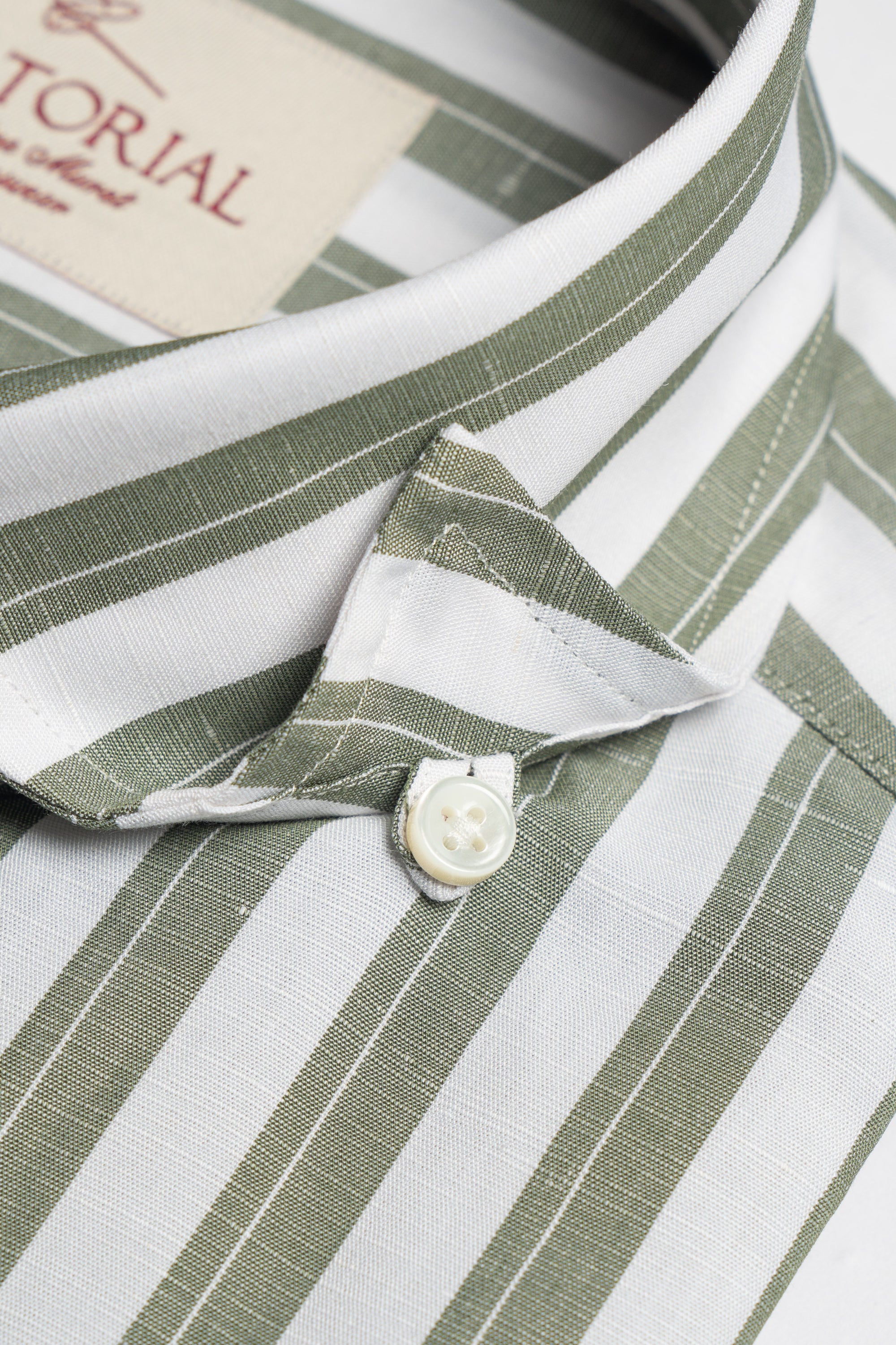 MTO Olive Stripe Blending Shirt