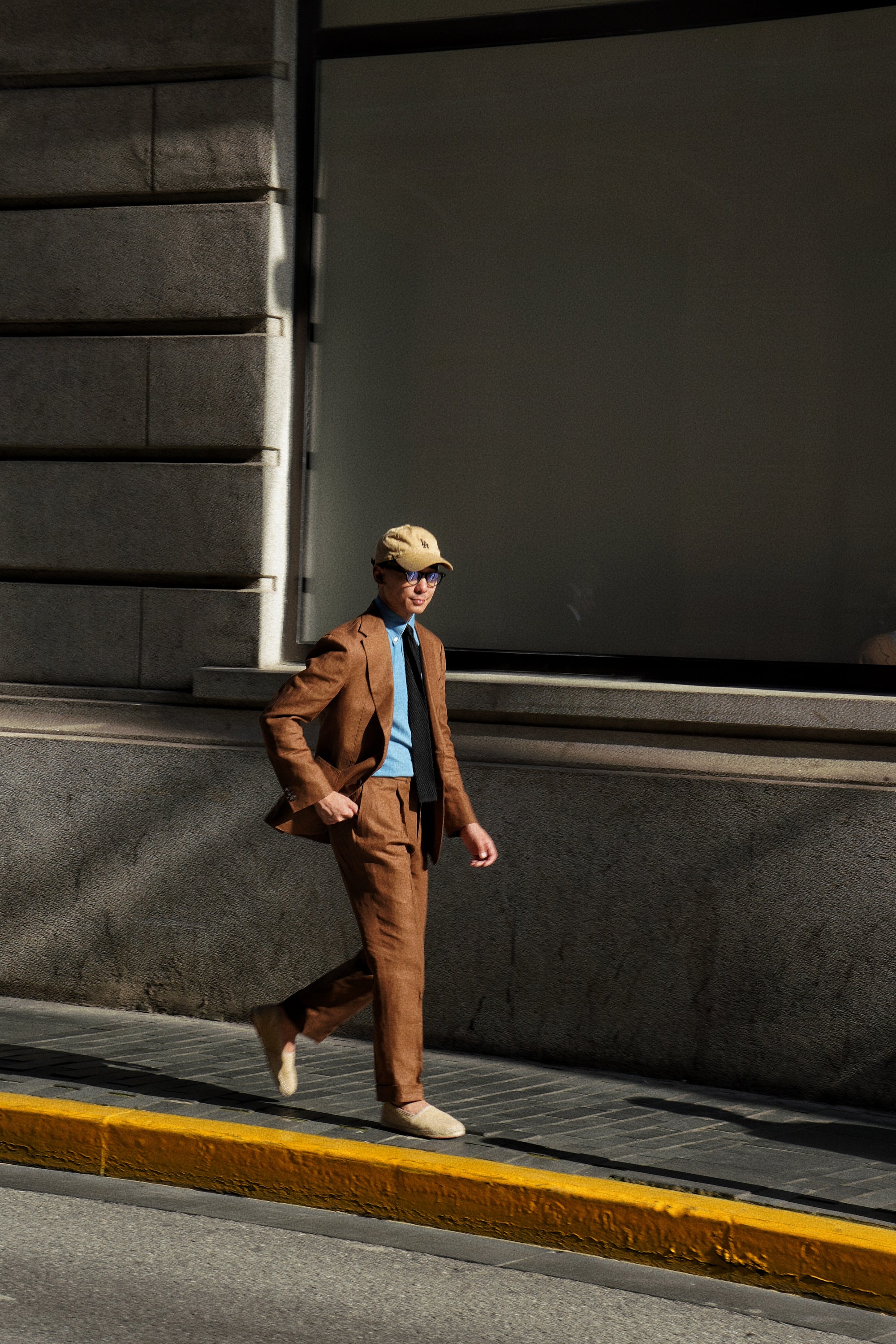 Tobacco Irish Linen Suit