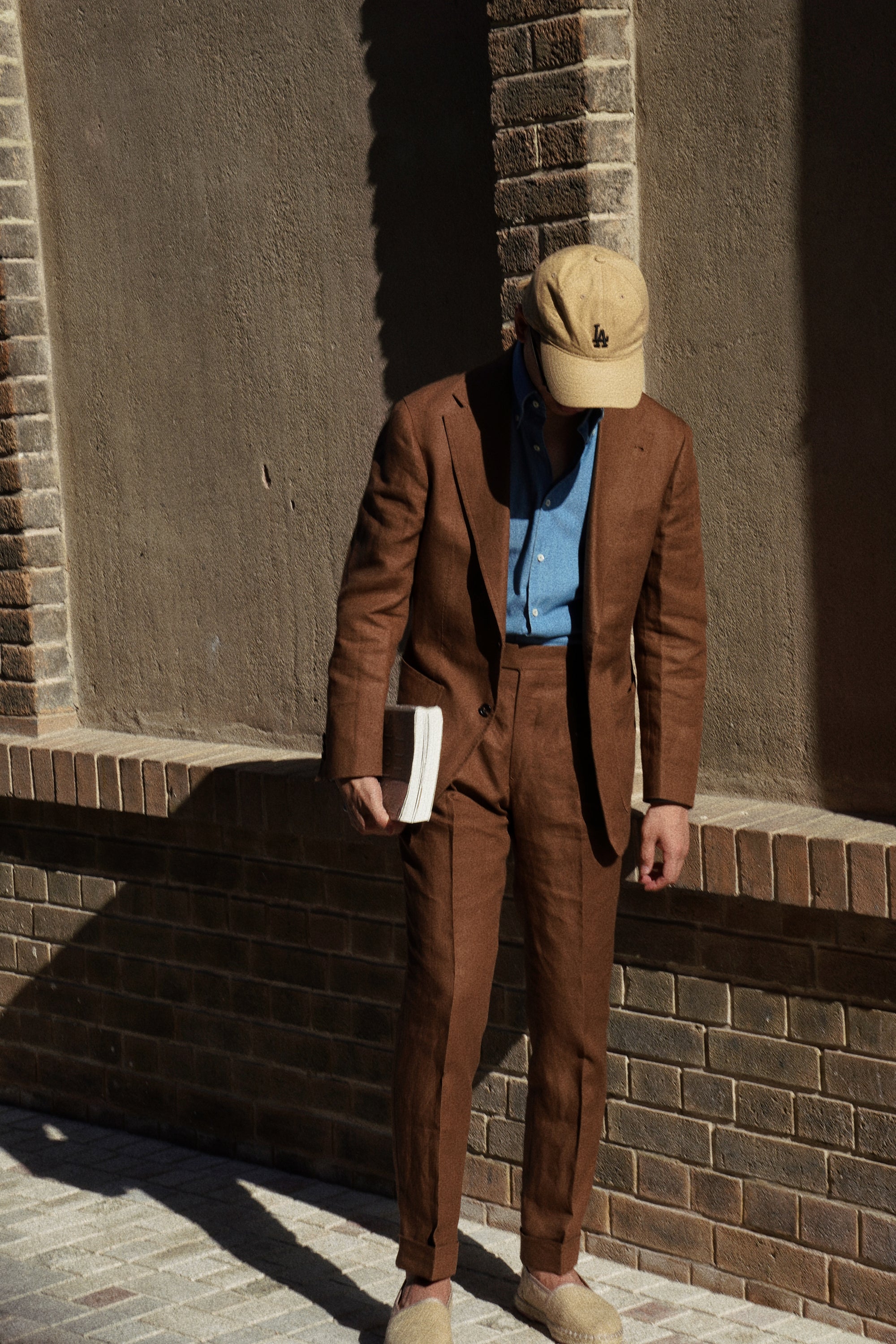 Tobacco Irish Linen Suit