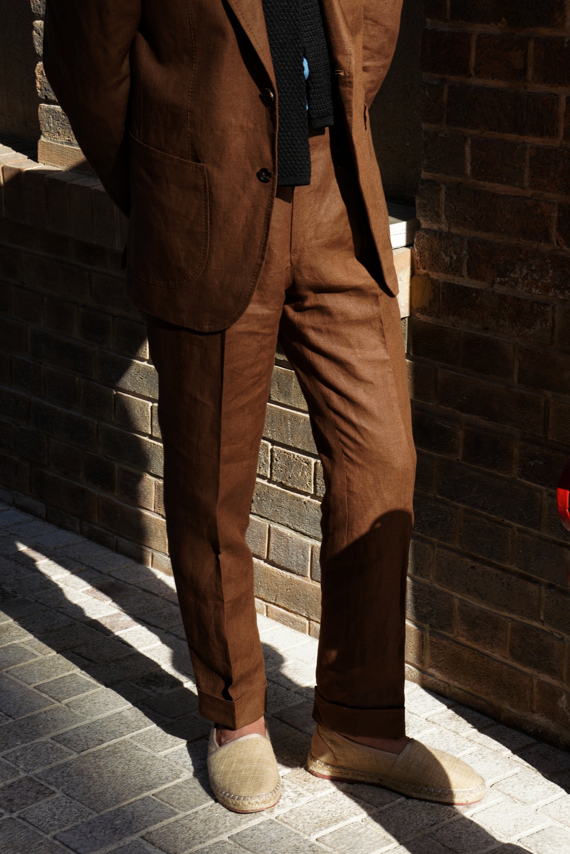 Tobacco Irish Linen Suit