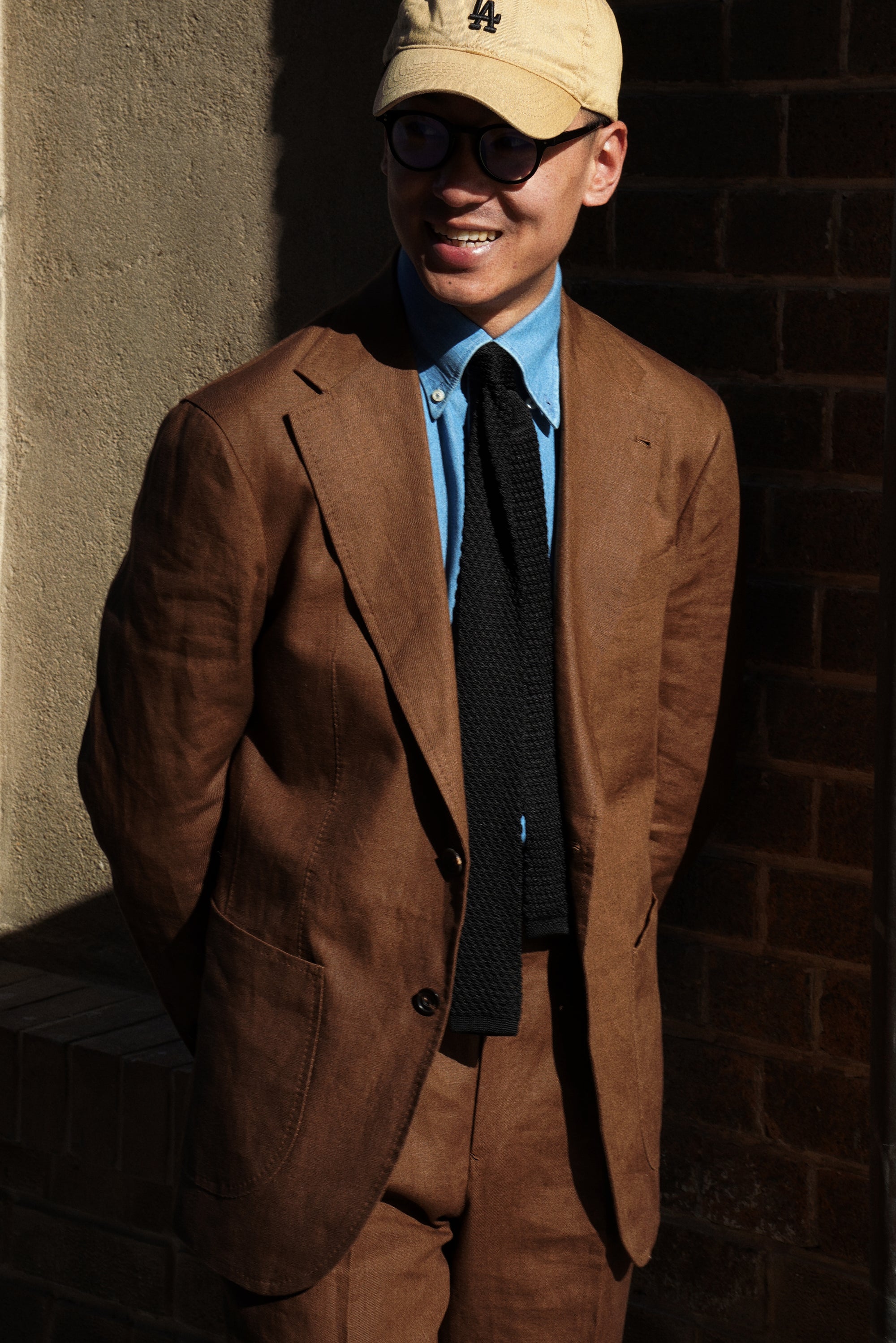 Tobacco Irish Linen Suit