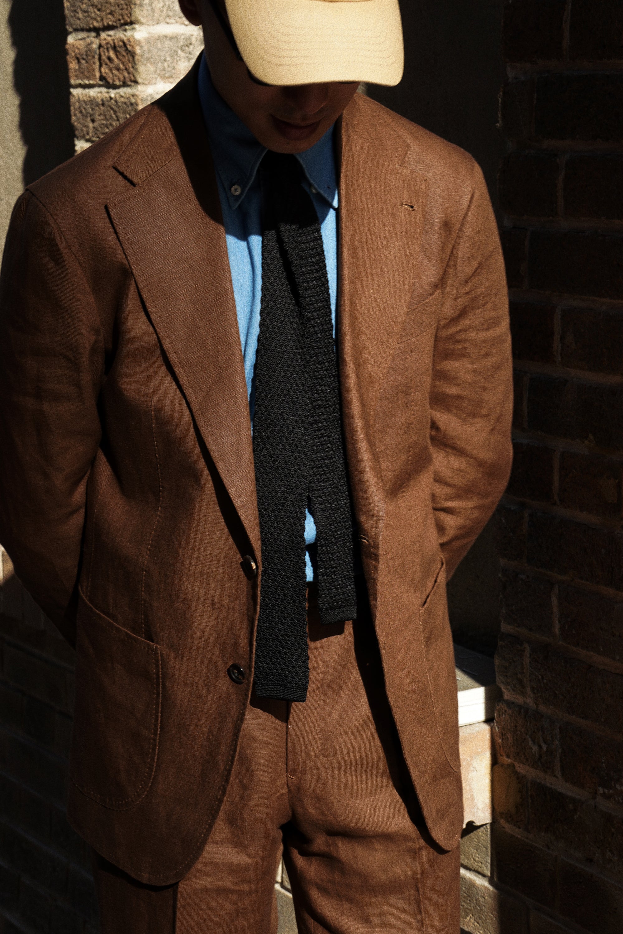 Tobacco Irish Linen Suit