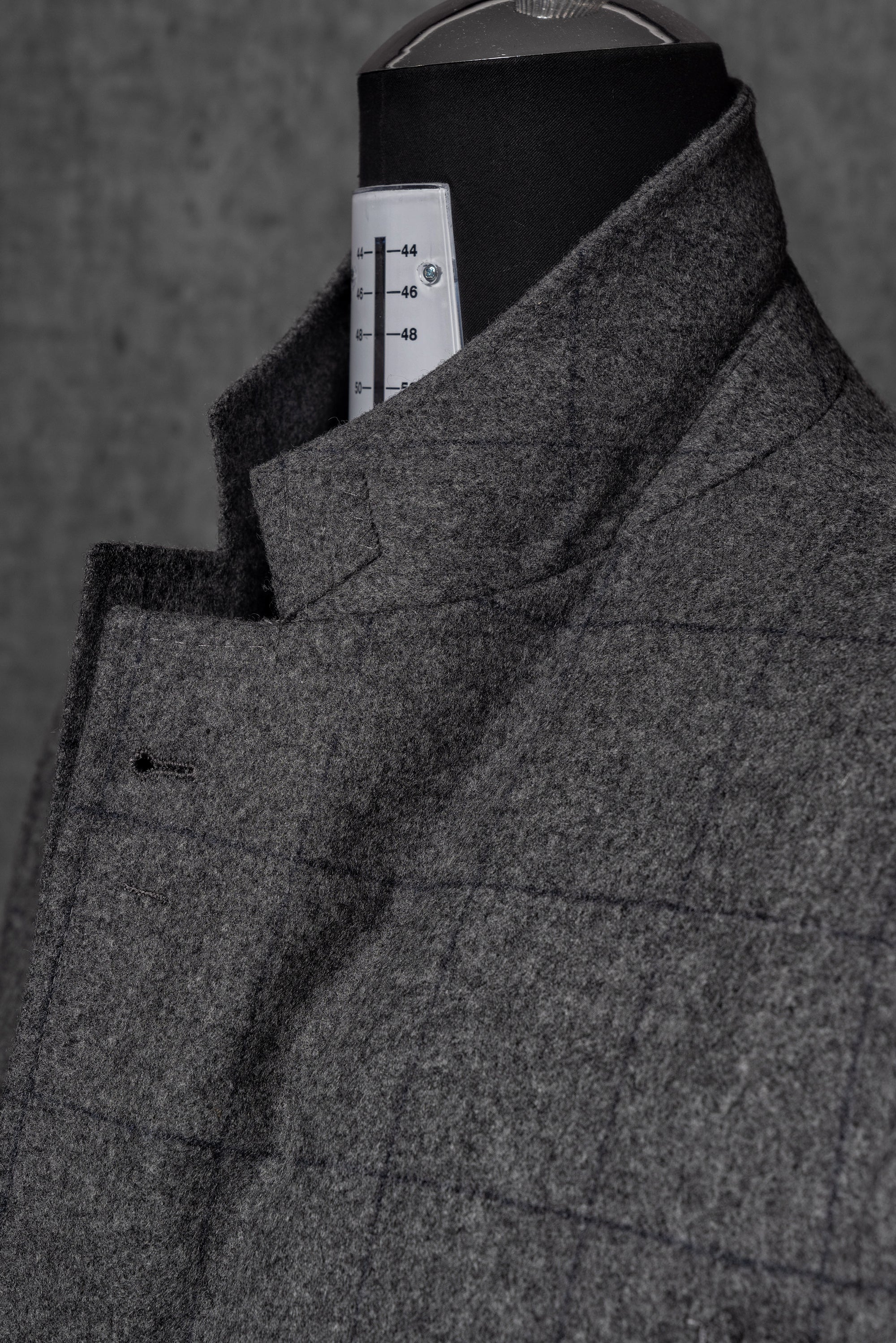 MTO Mid Grey Windowpane Flannel Suit