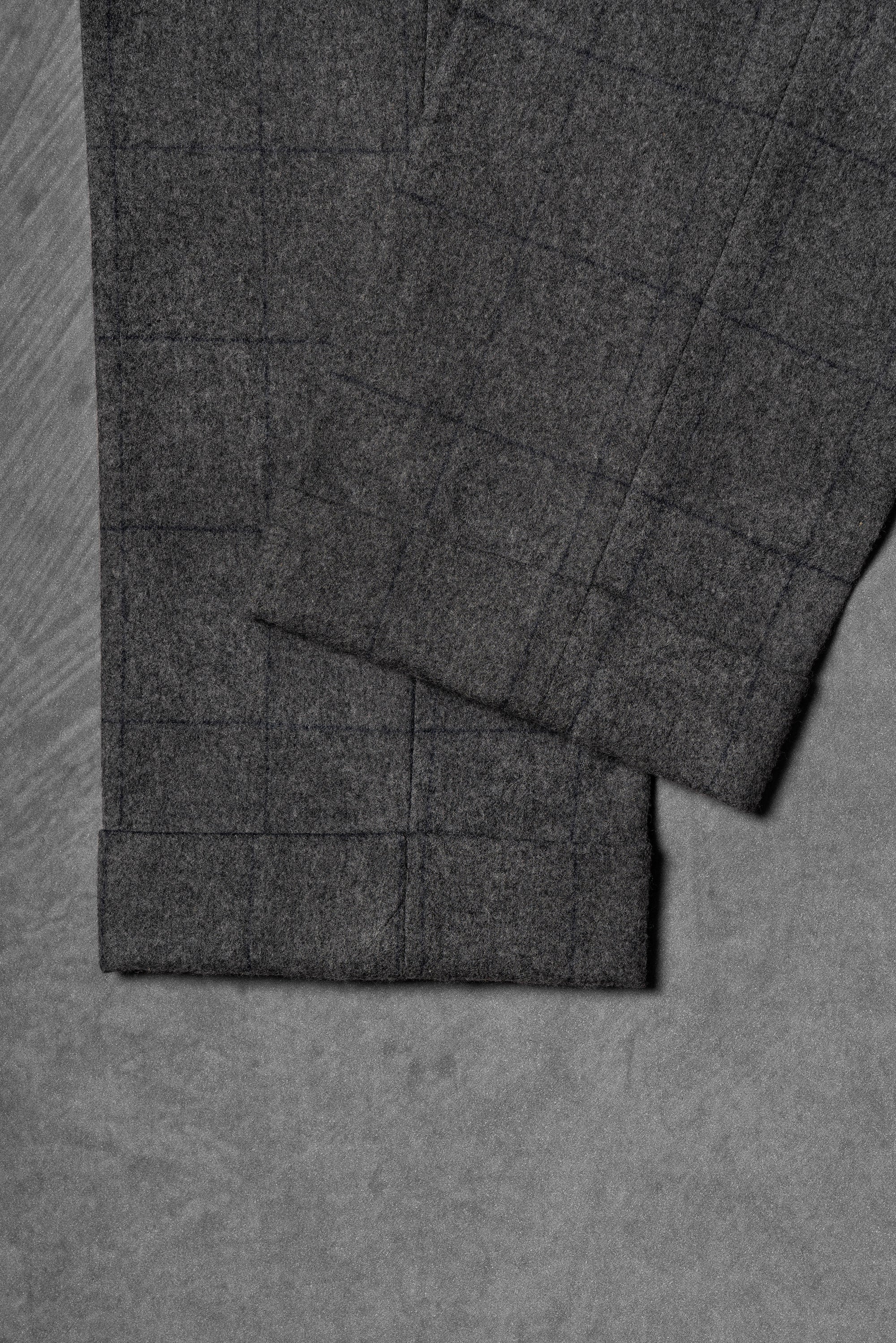 MTO Mid Grey Windowpane Flannel Suit
