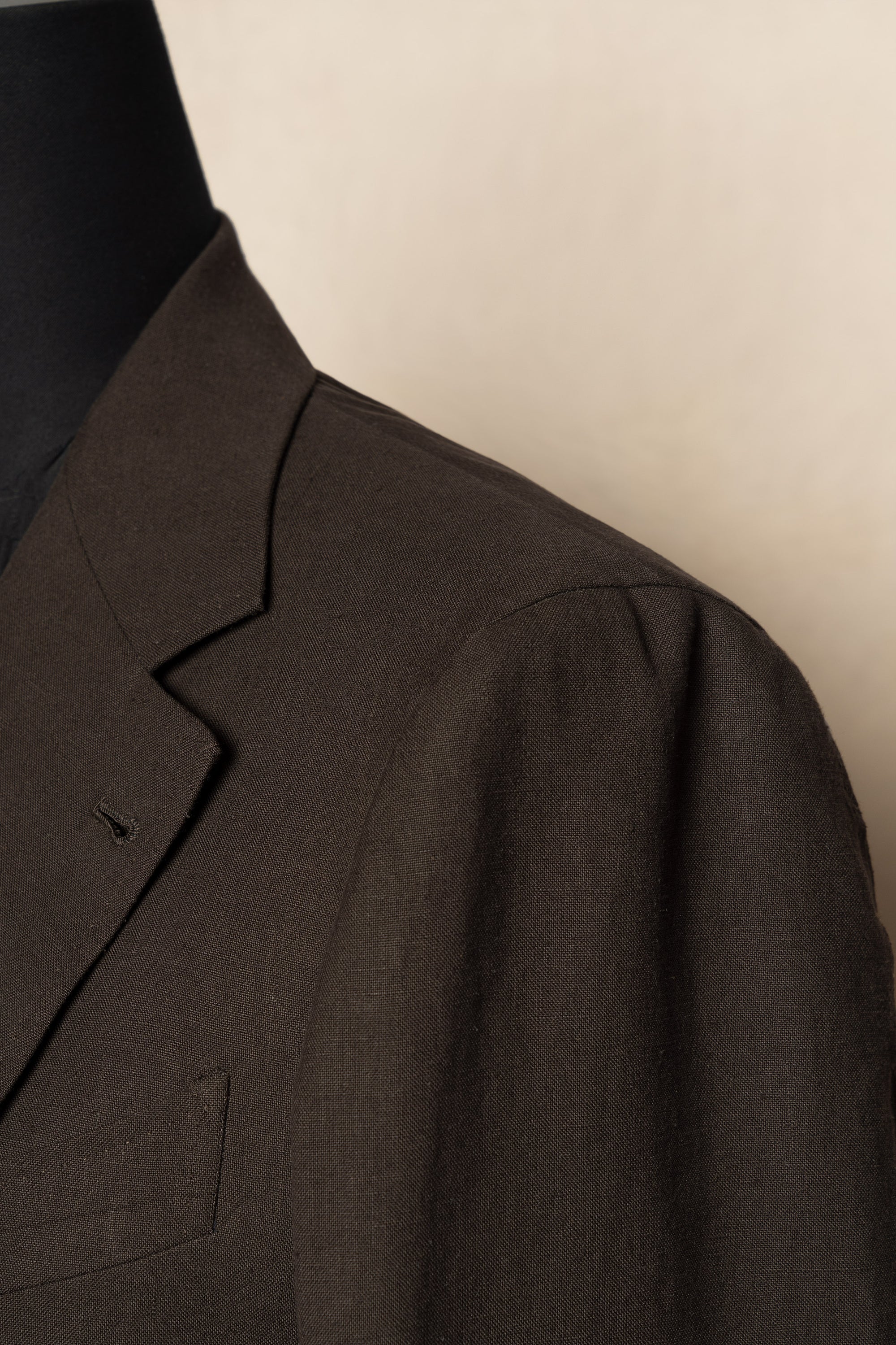 MTO Dark Brown Linen Suit