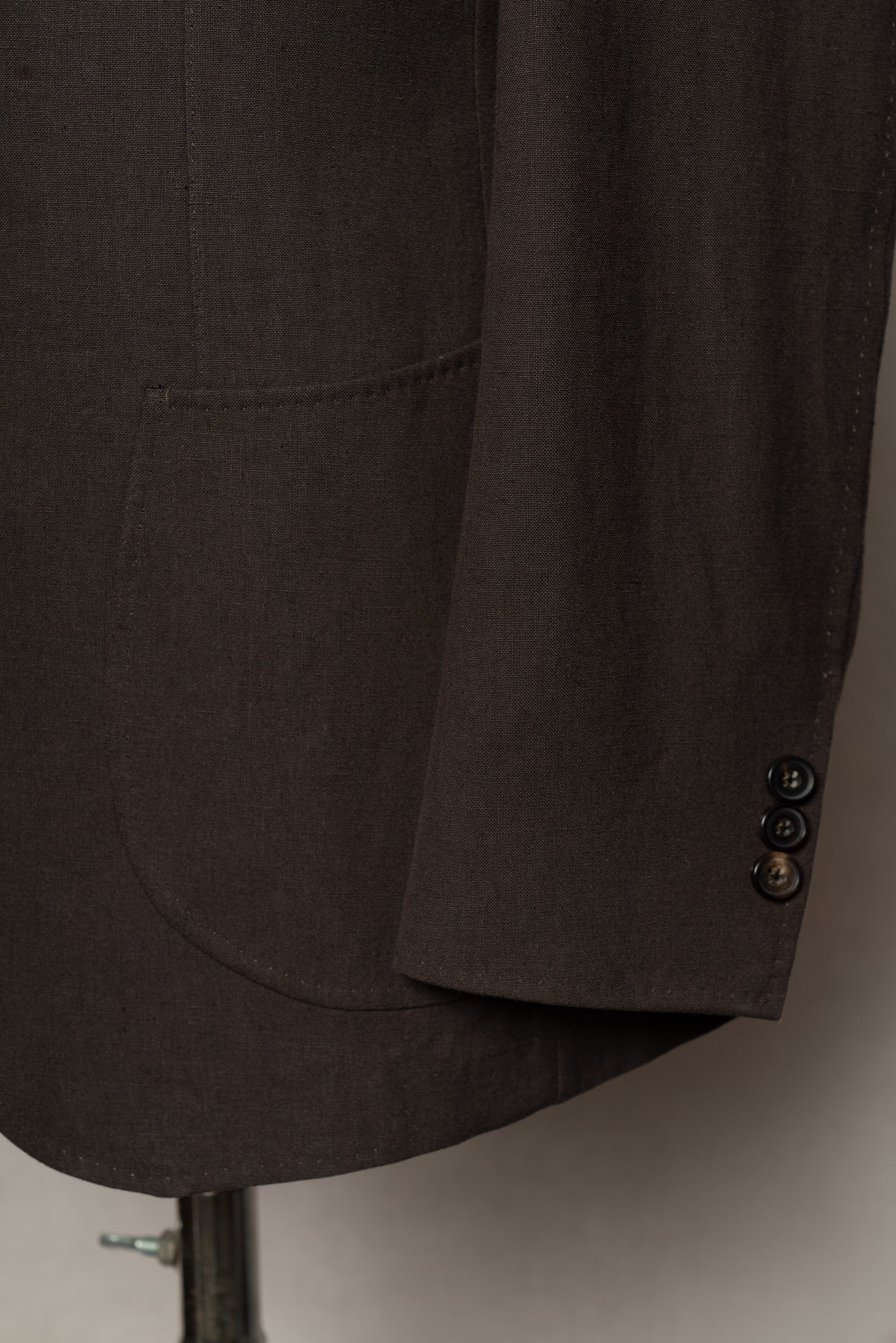 MTO Dark Brown Linen Suit