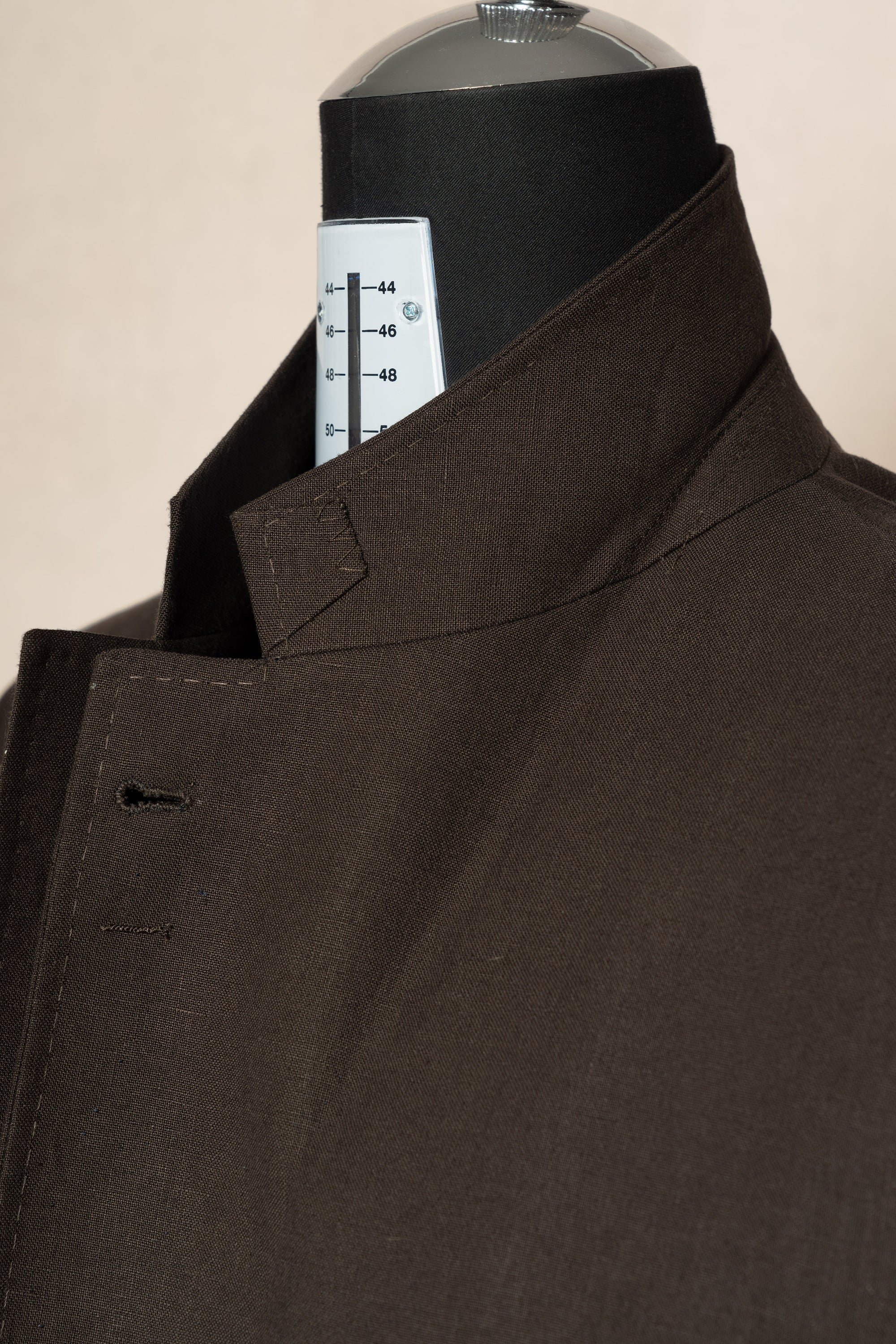 MTO Dark Brown Linen Suit