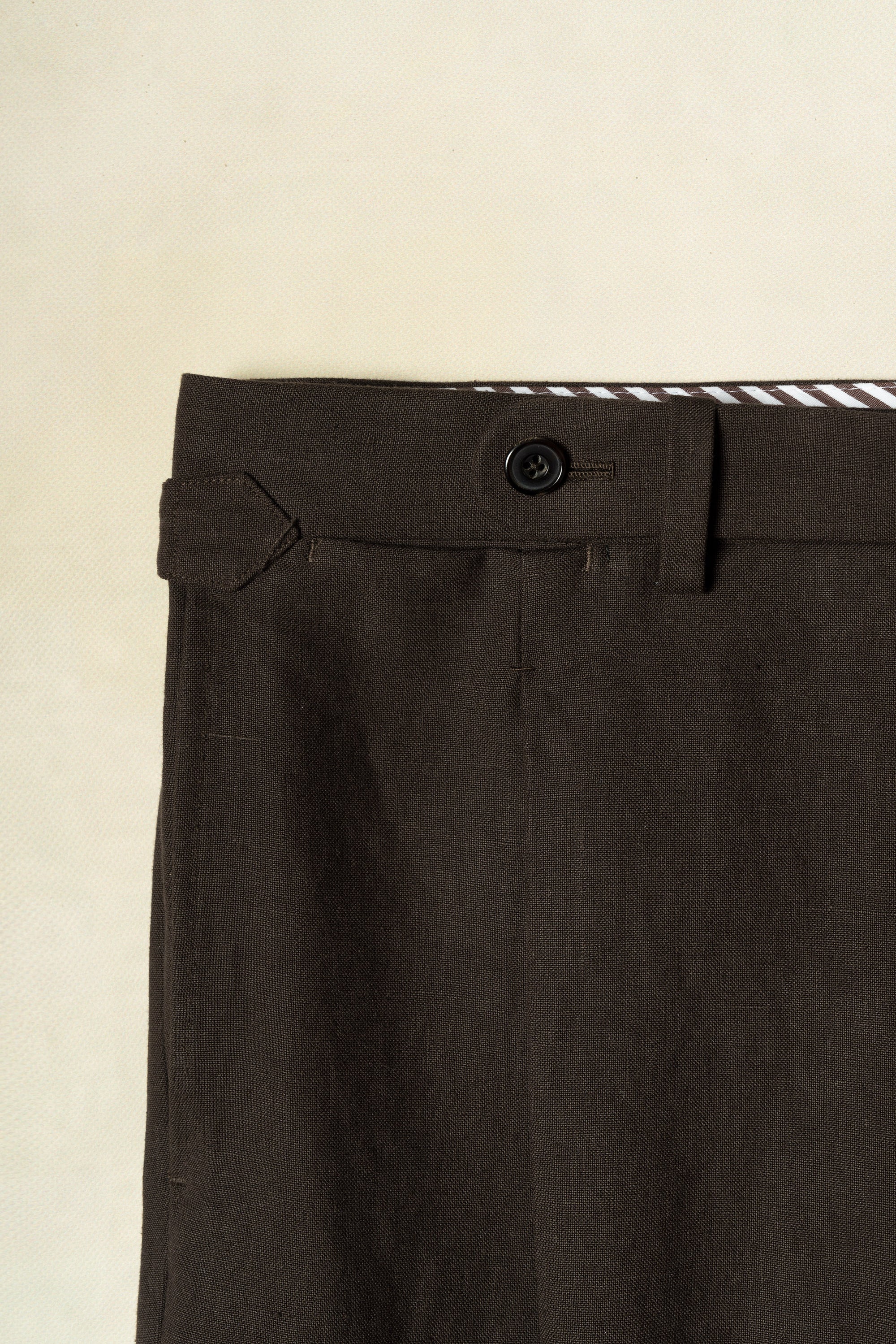 MTO Dark Brown Linen Suit