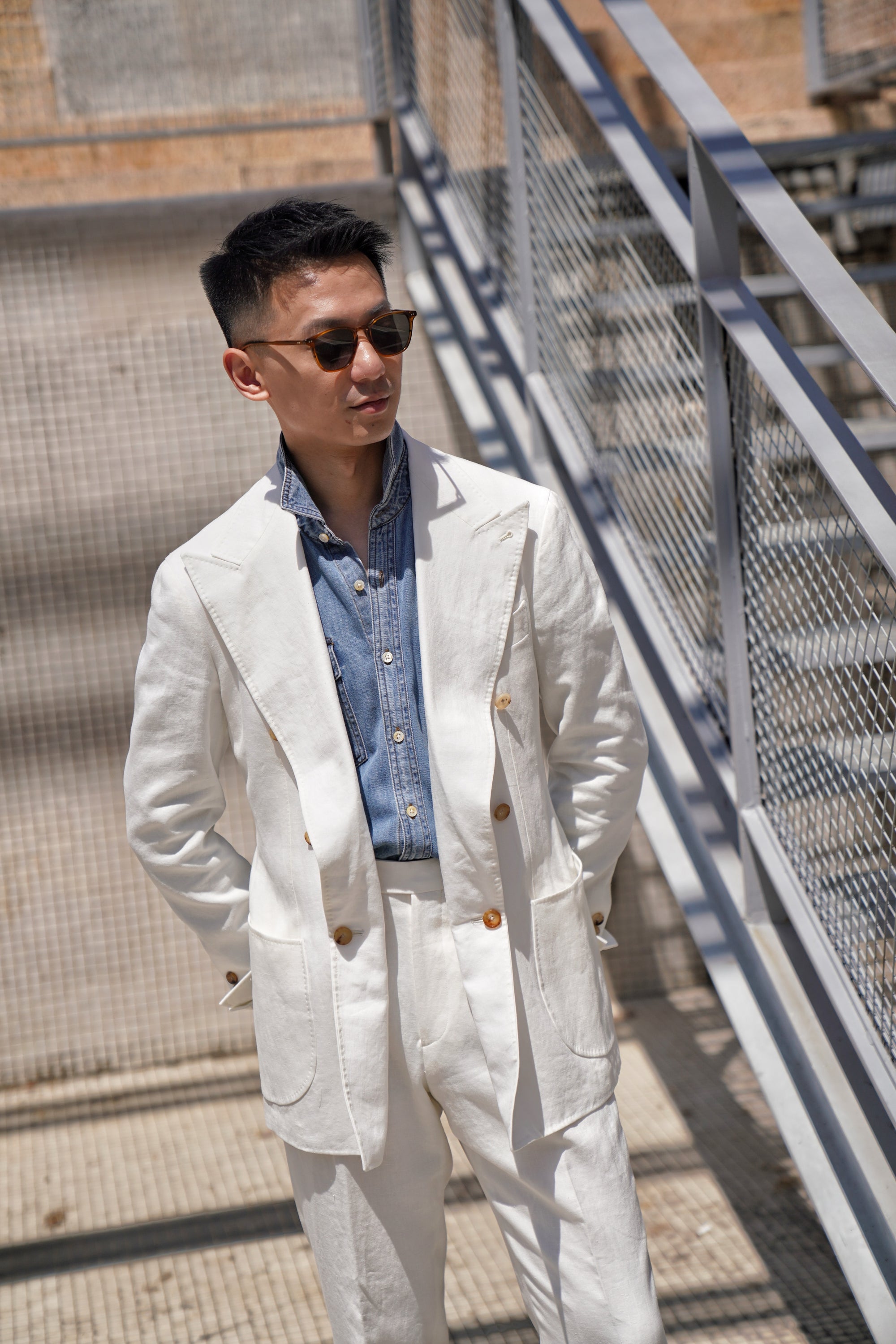MTO Ivory Linen Suit