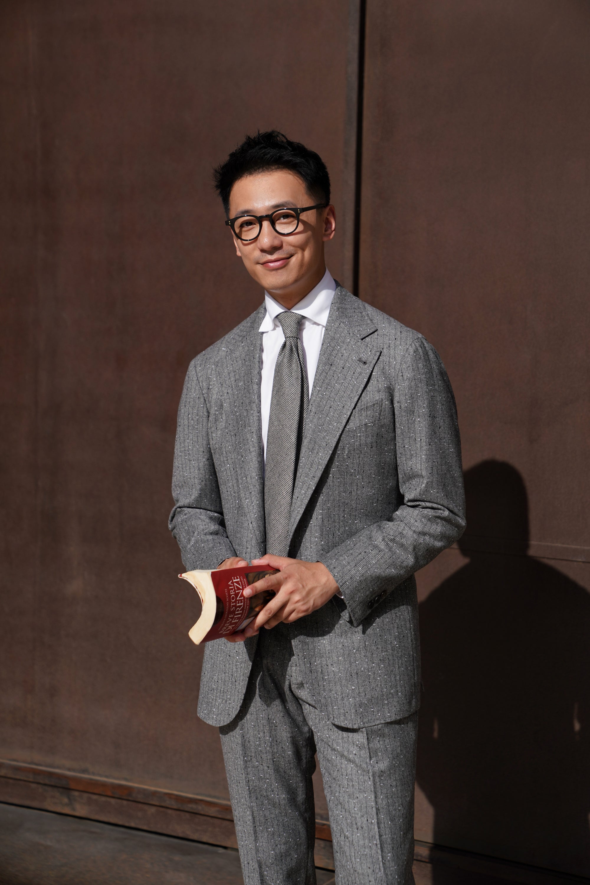 Grey Dotted Glen Check Suit