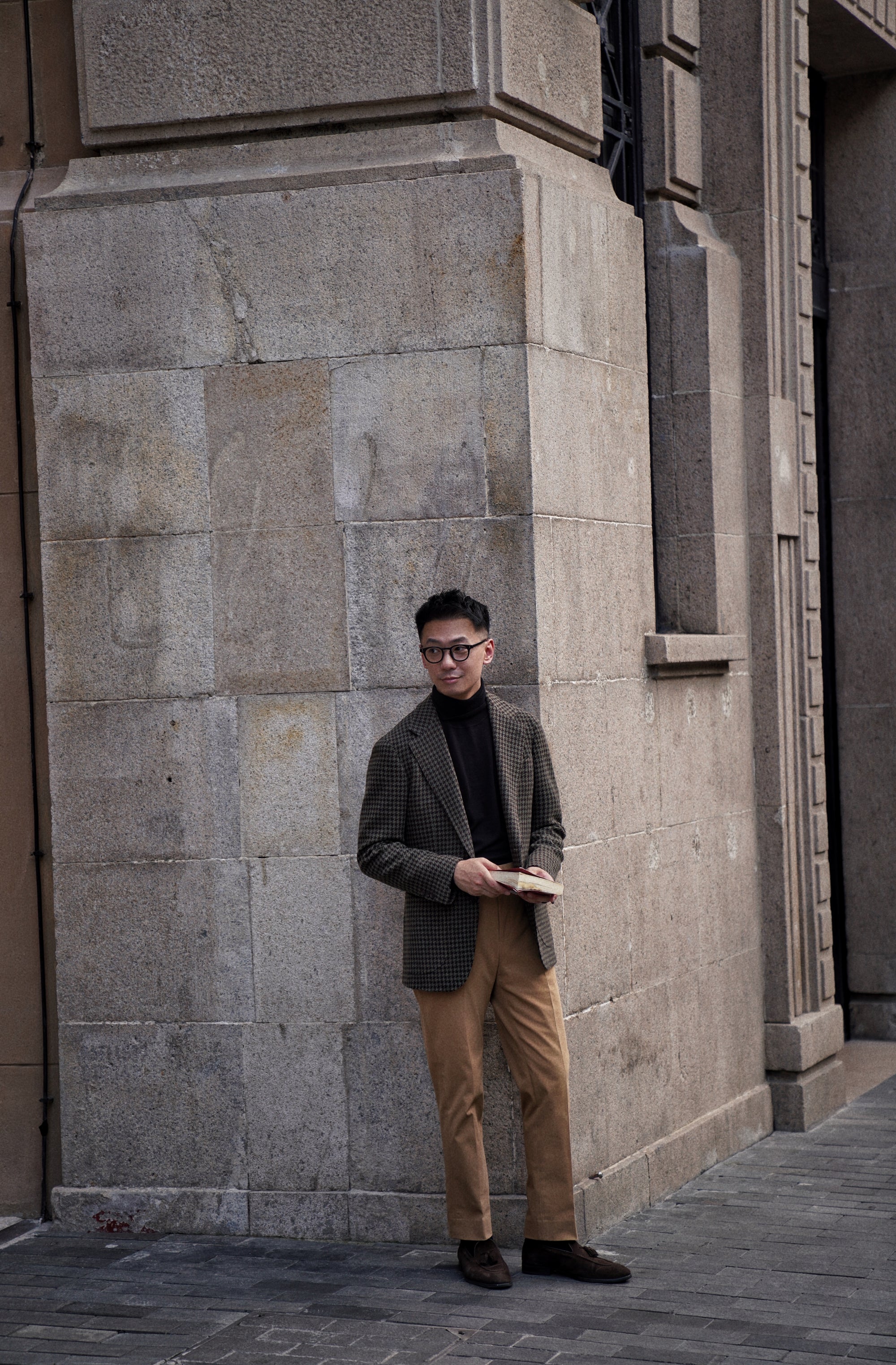MTO Olive Brown Houndstooth Jacket
