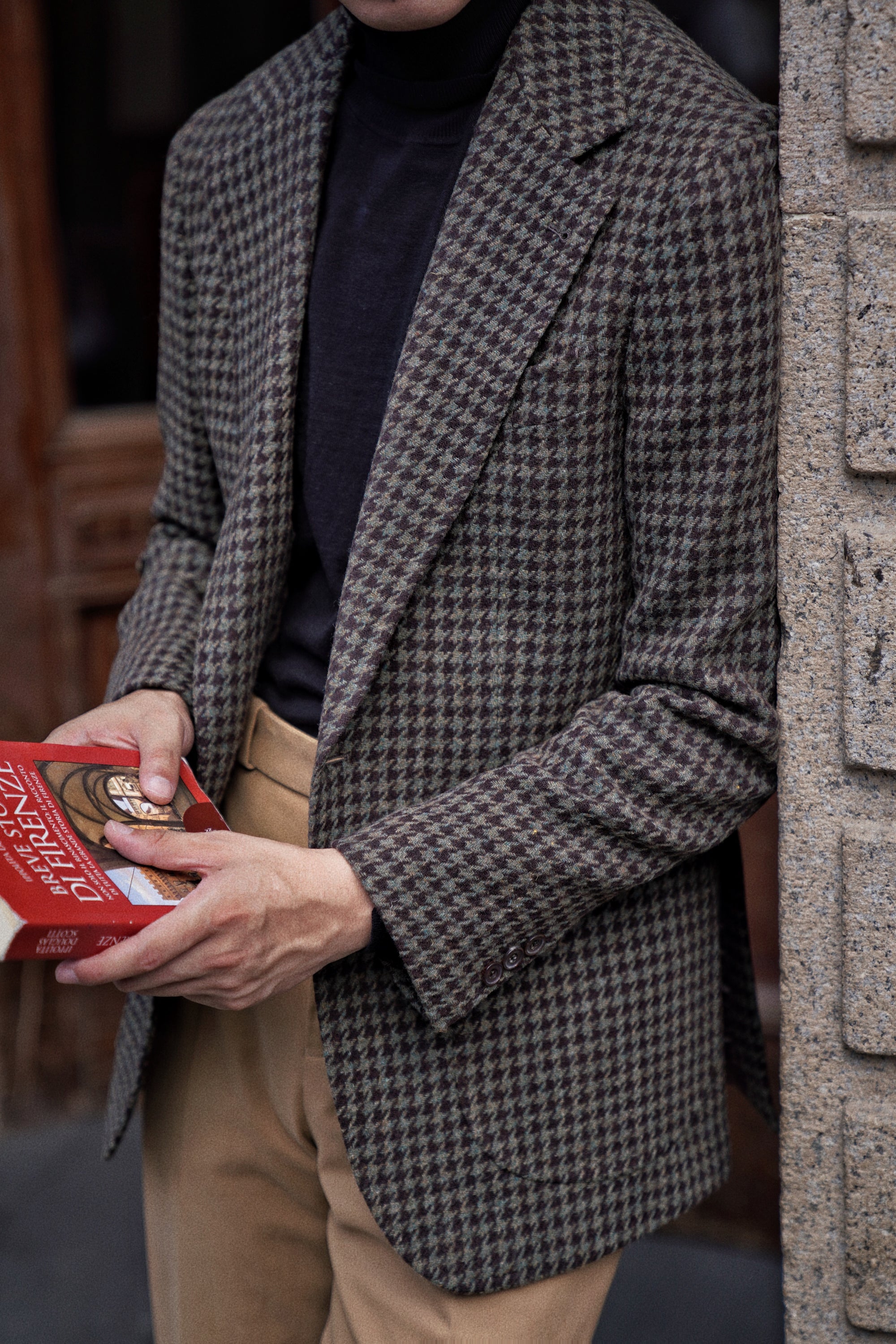 MTO Olive Brown Houndstooth Jacket