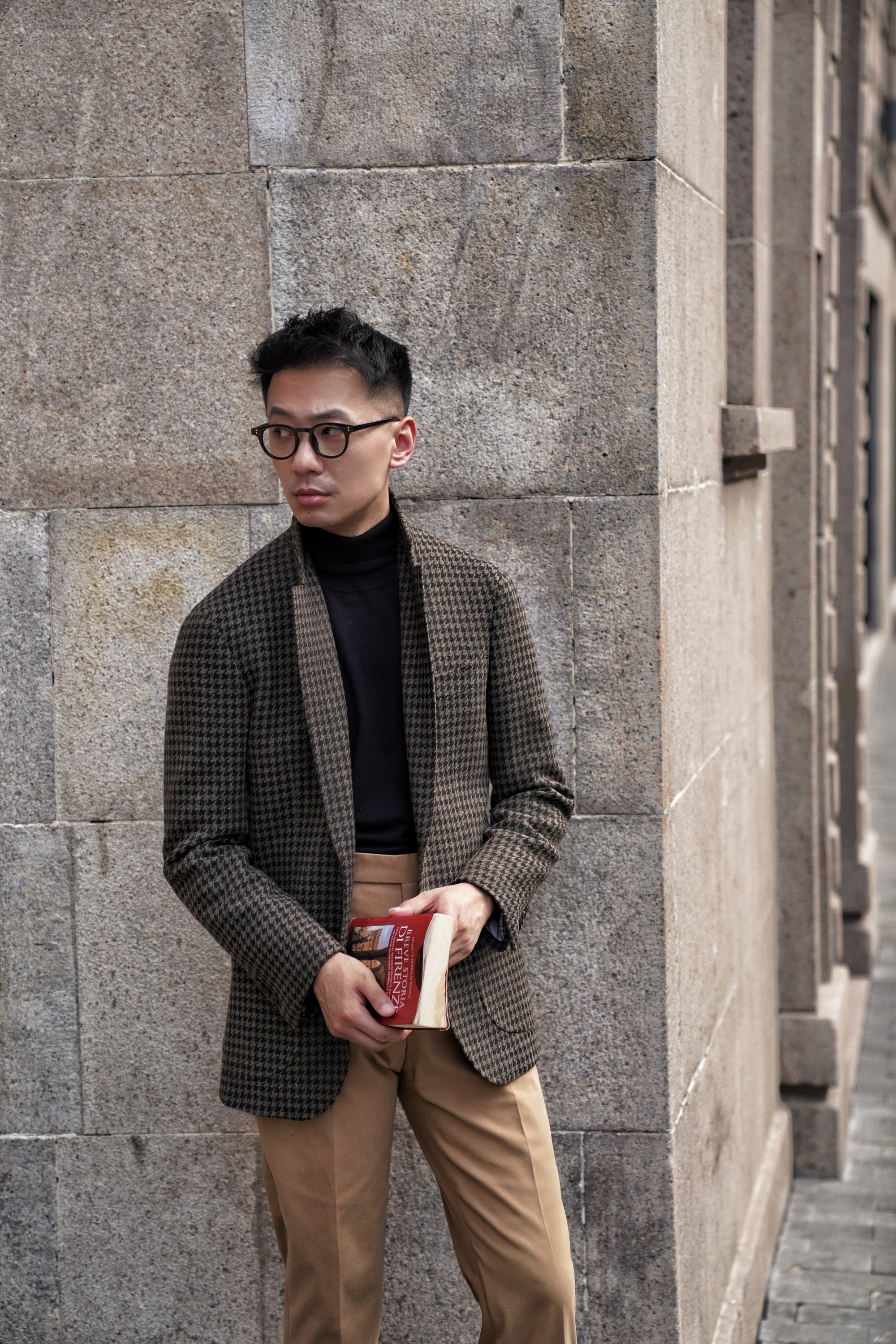 MTO Olive Brown Houndstooth Jacket