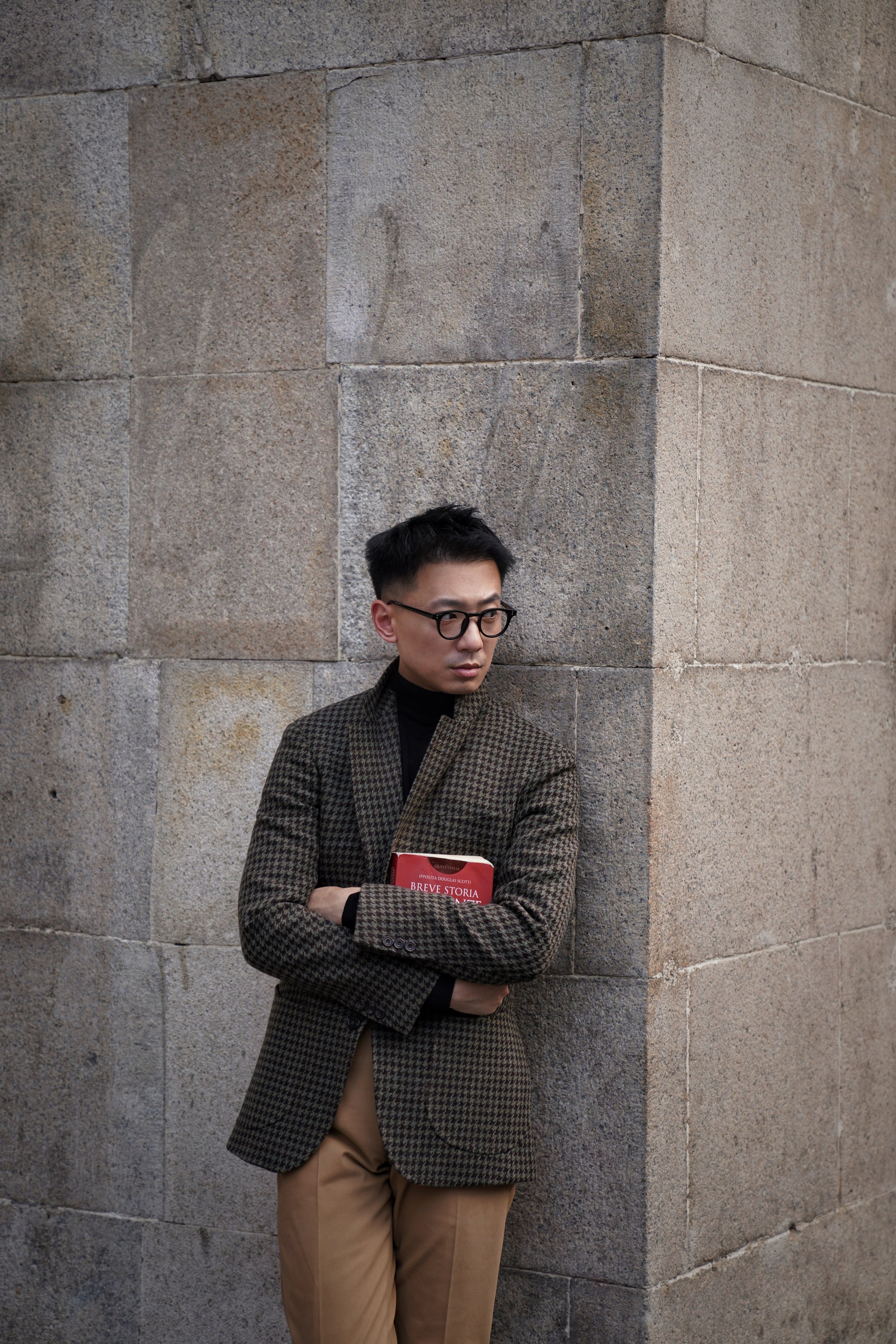 MTO Olive Brown Houndstooth Jacket