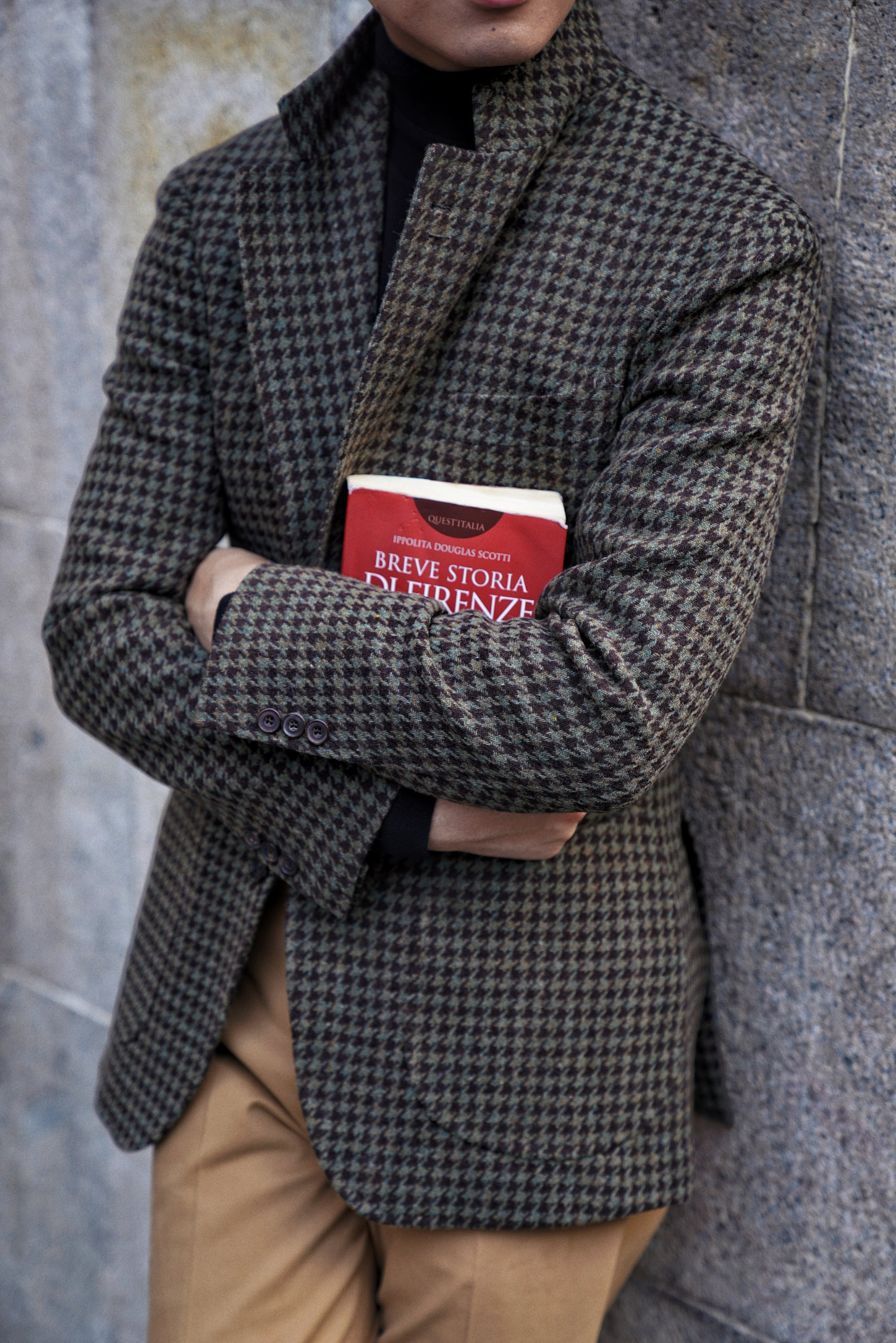 MTO Olive Brown Houndstooth Jacket