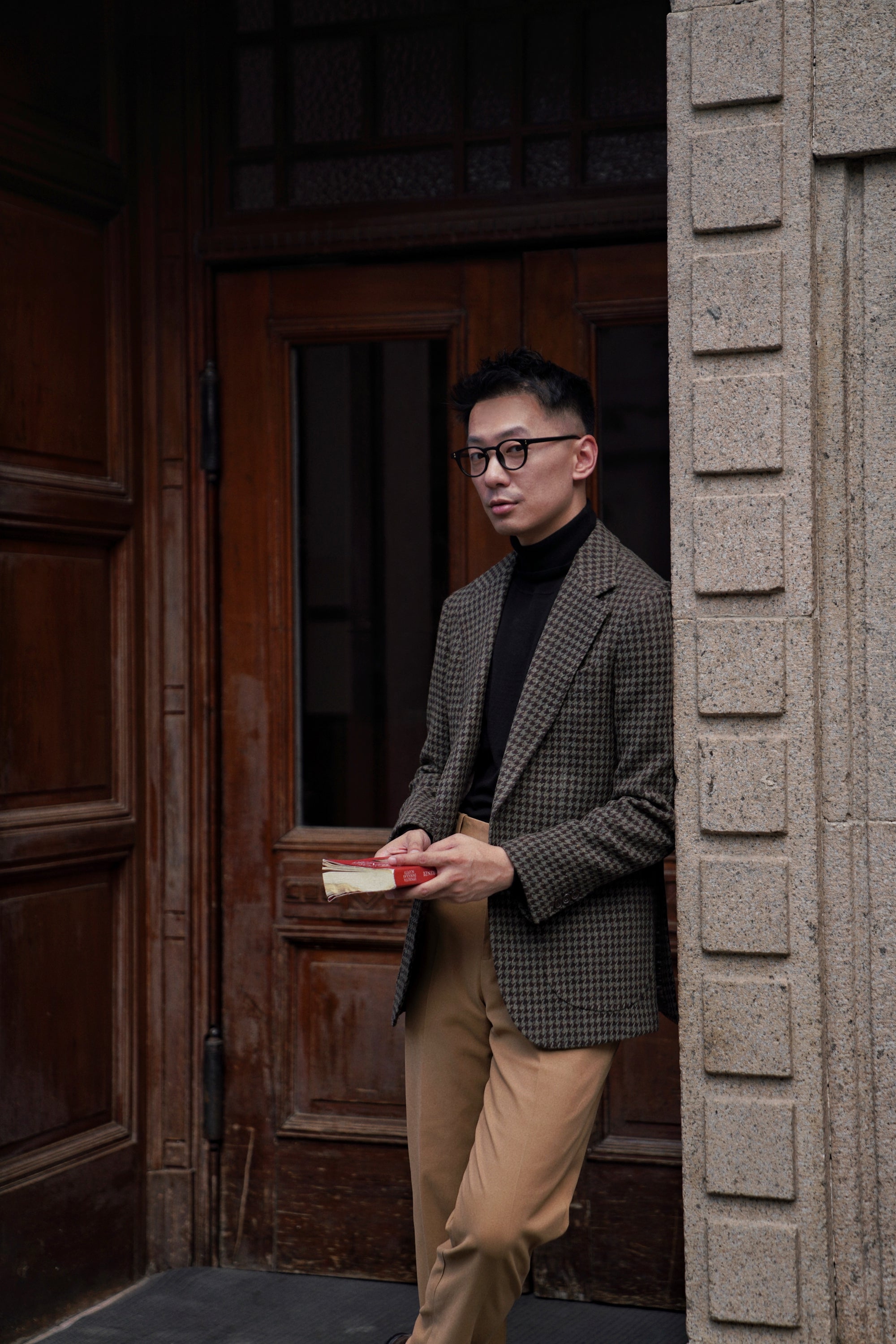MTO Olive Brown Houndstooth Jacket