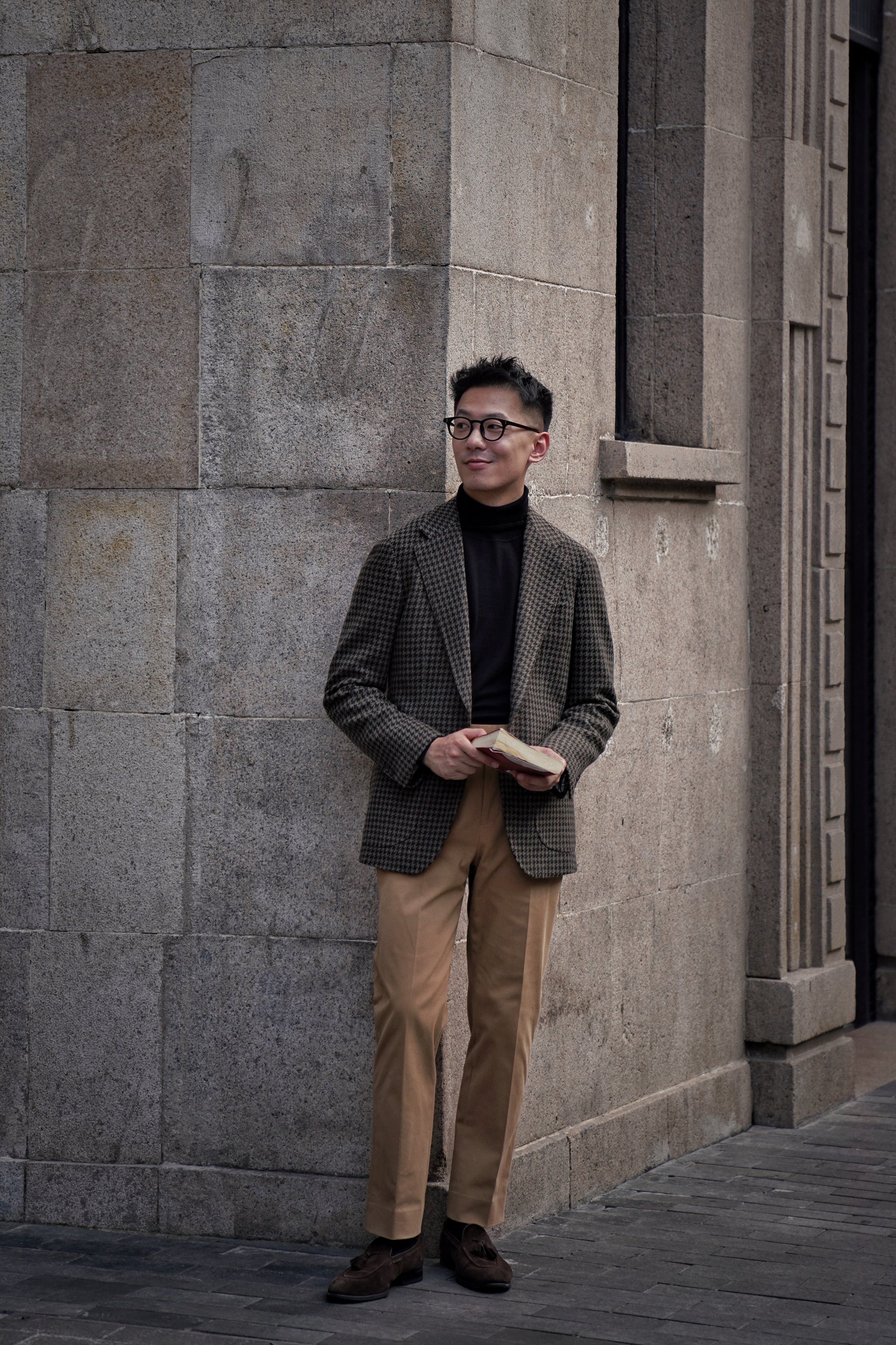 MTO Olive Brown Houndstooth Jacket