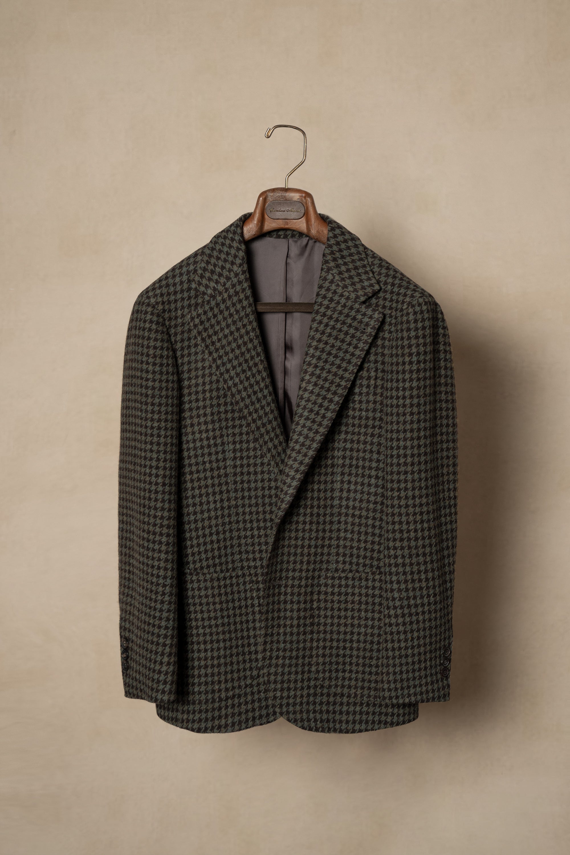 MTO Olive Brown Houndstooth Jacket