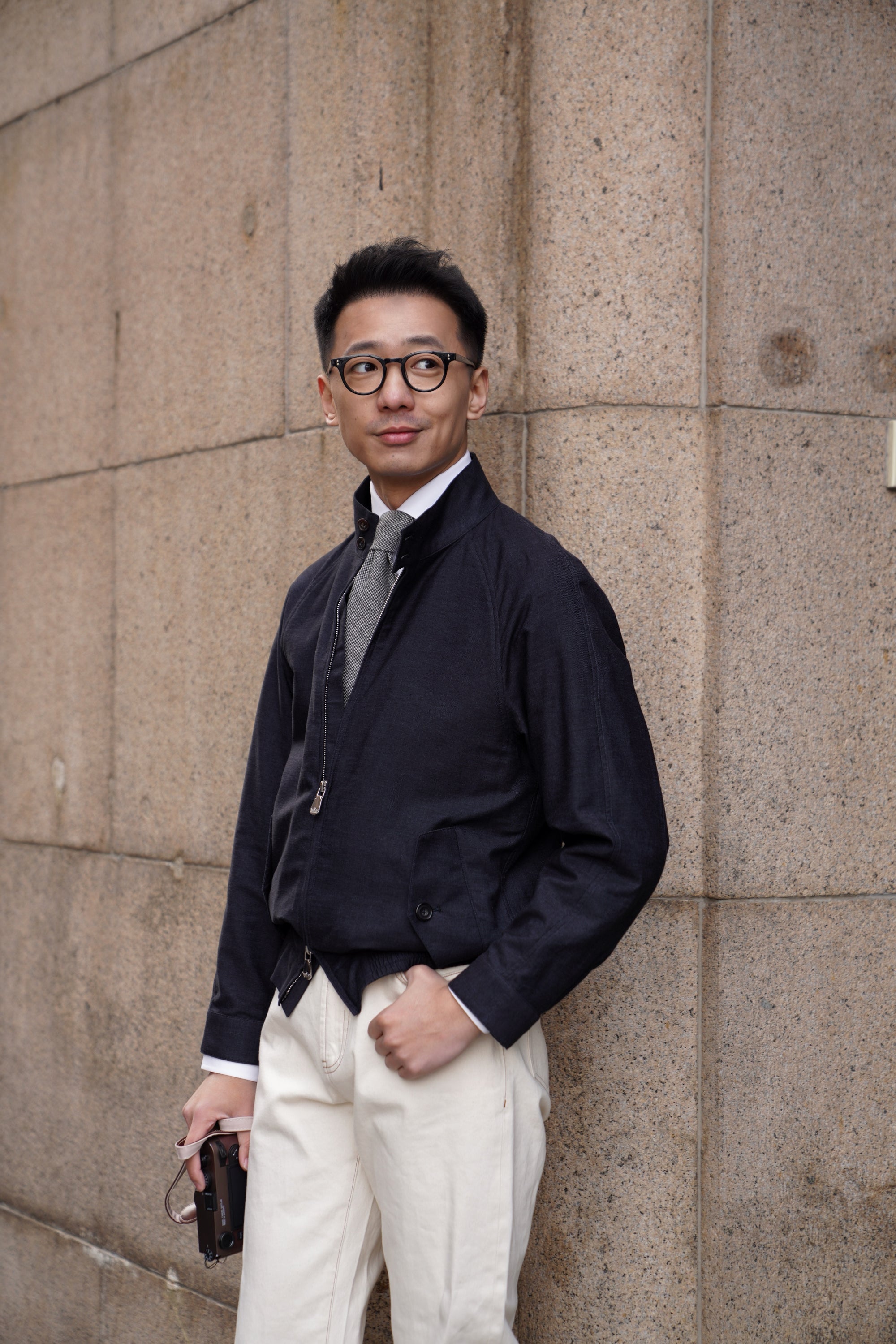 Navy Cotton Wool G9 Jacket