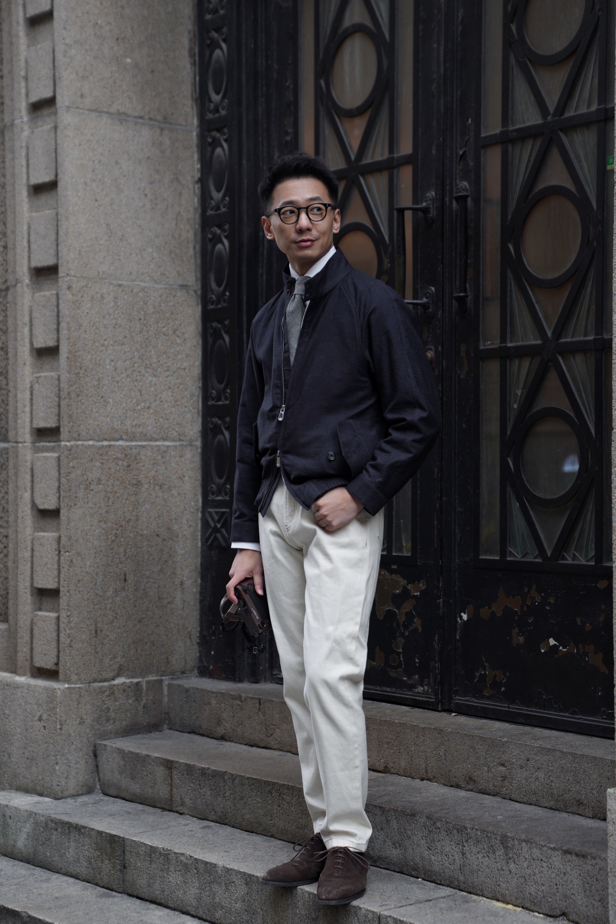 Navy Cotton Wool G9 Jacket