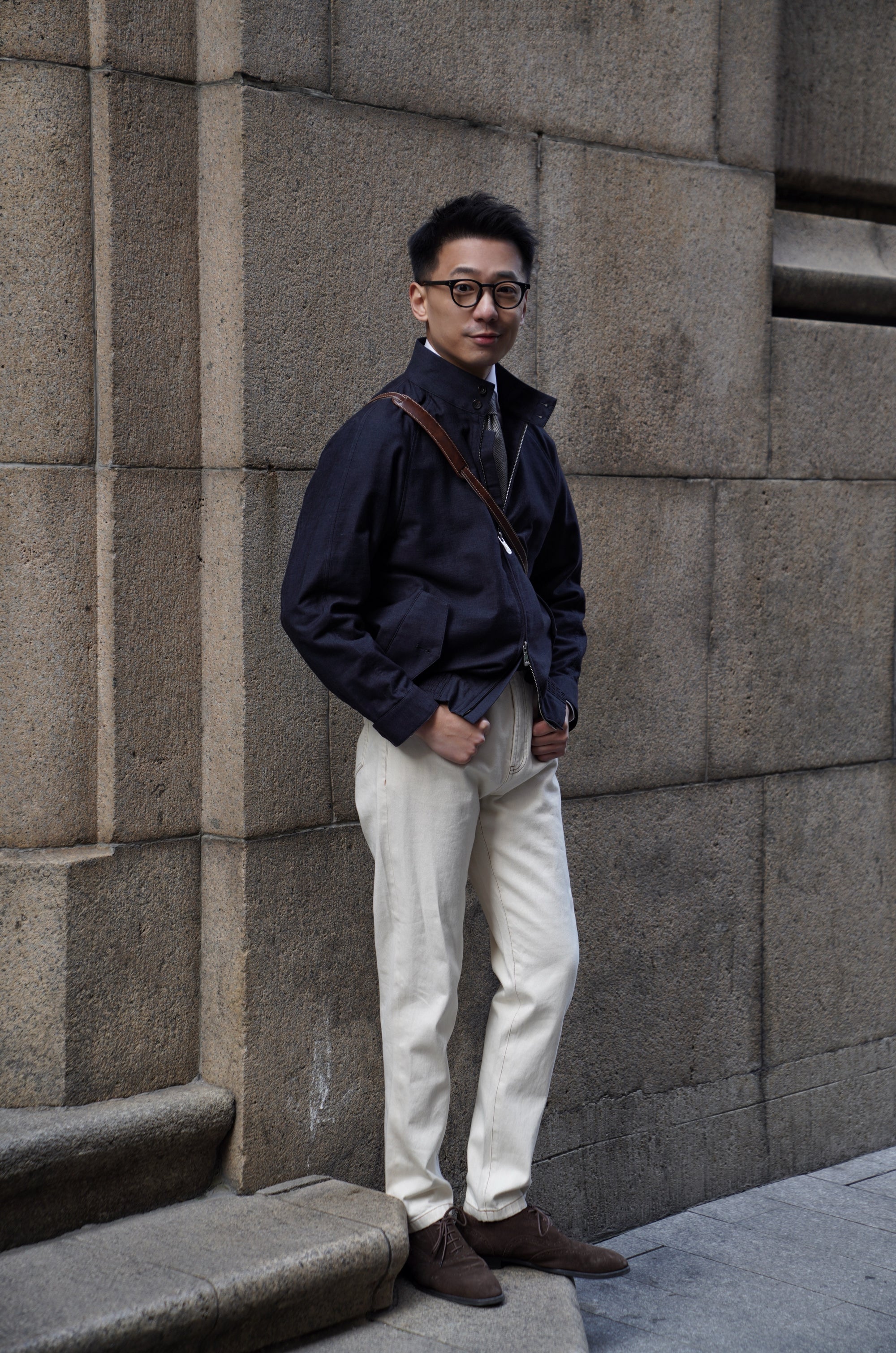 Navy Cotton Wool G9 Jacket