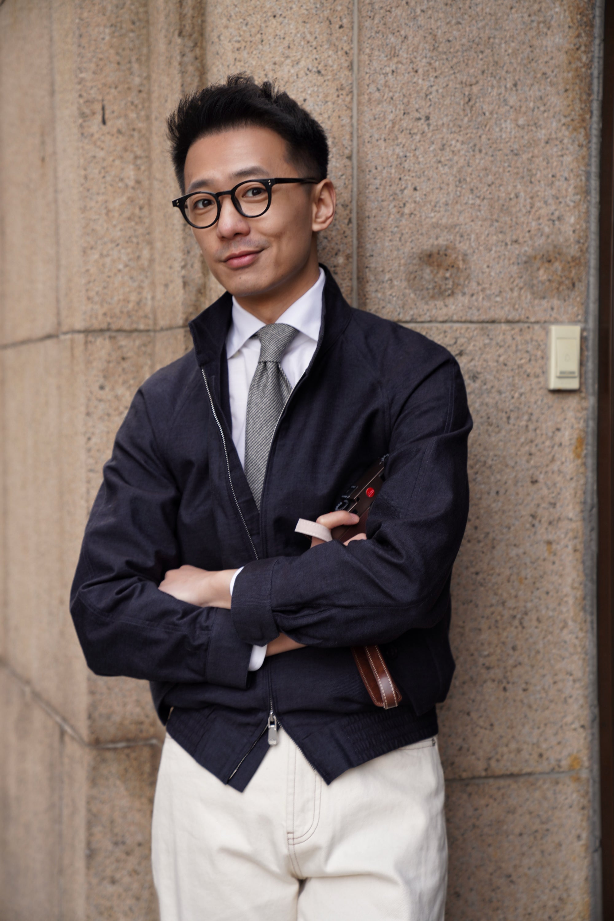 Navy Cotton Wool G9 Jacket