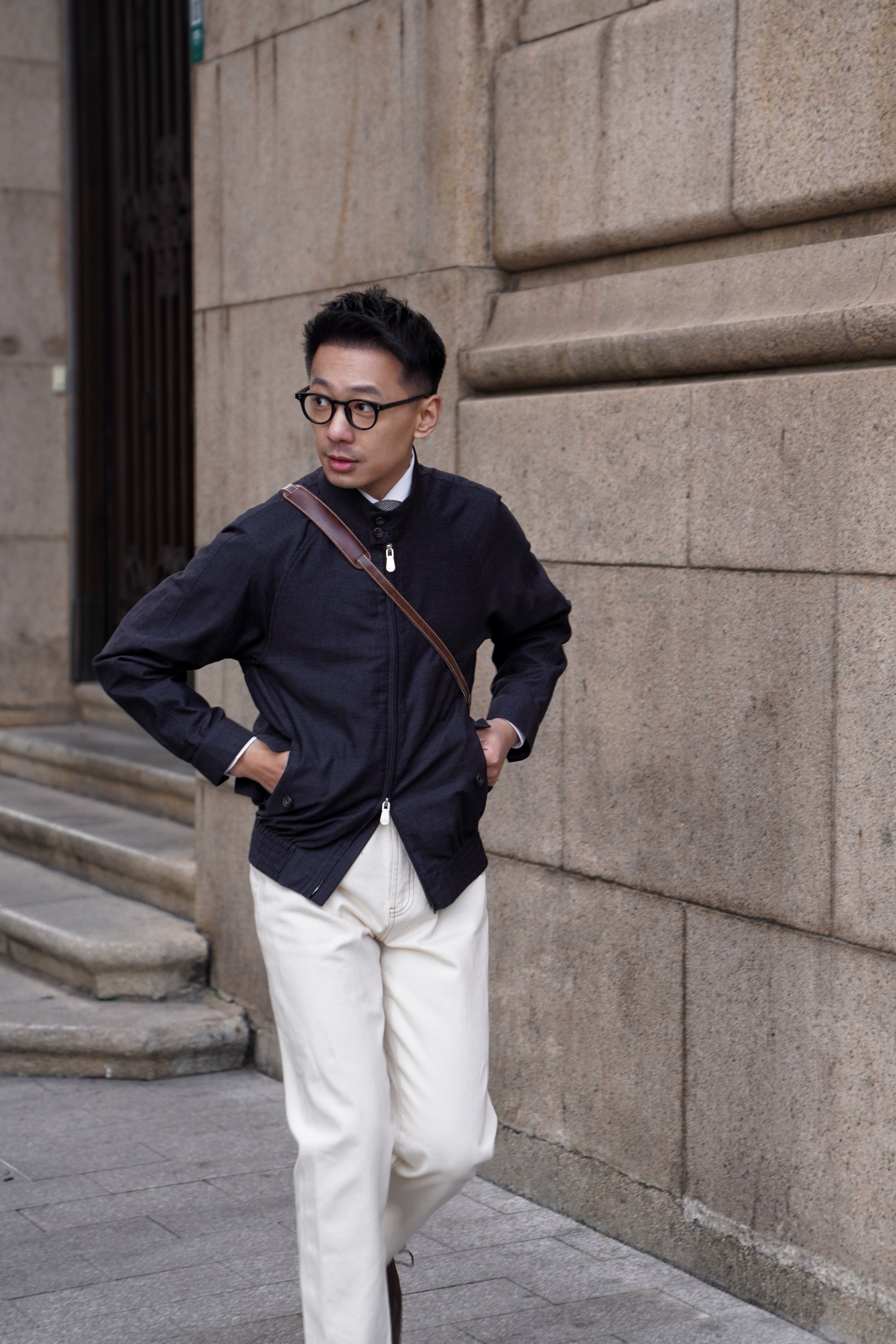 Navy Cotton Wool G9 Jacket