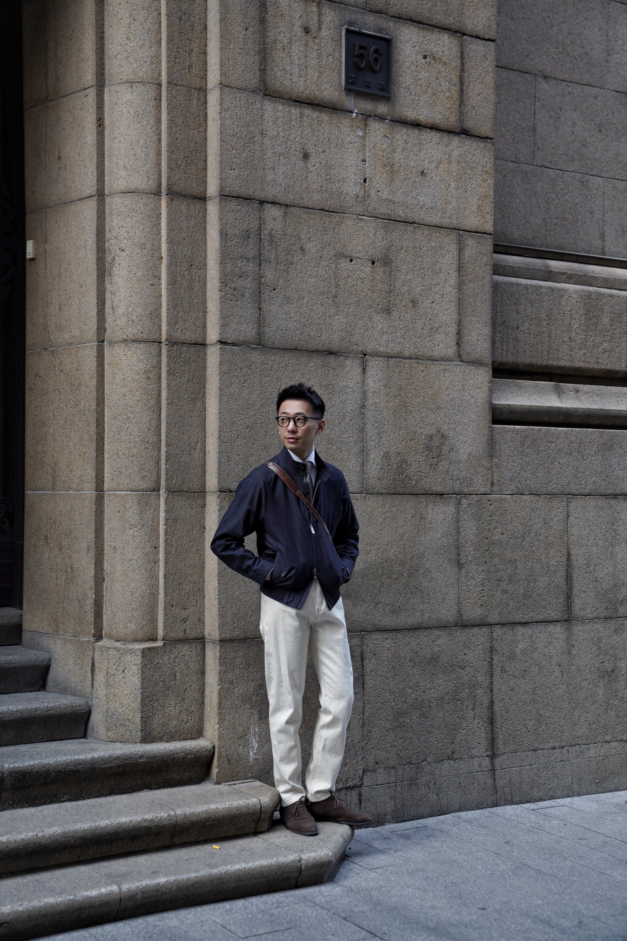 Navy Cotton Wool G9 Jacket