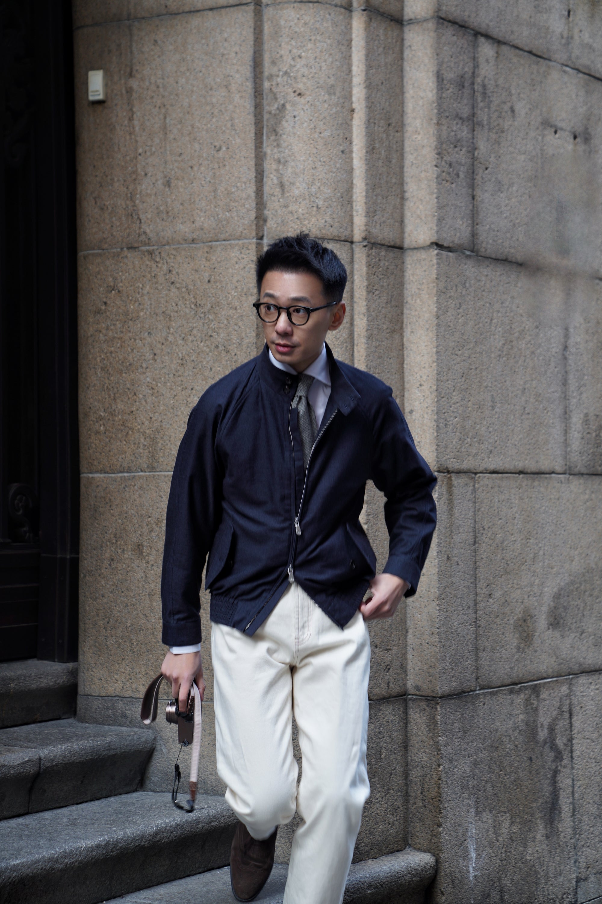 Navy Cotton Wool G9 Jacket