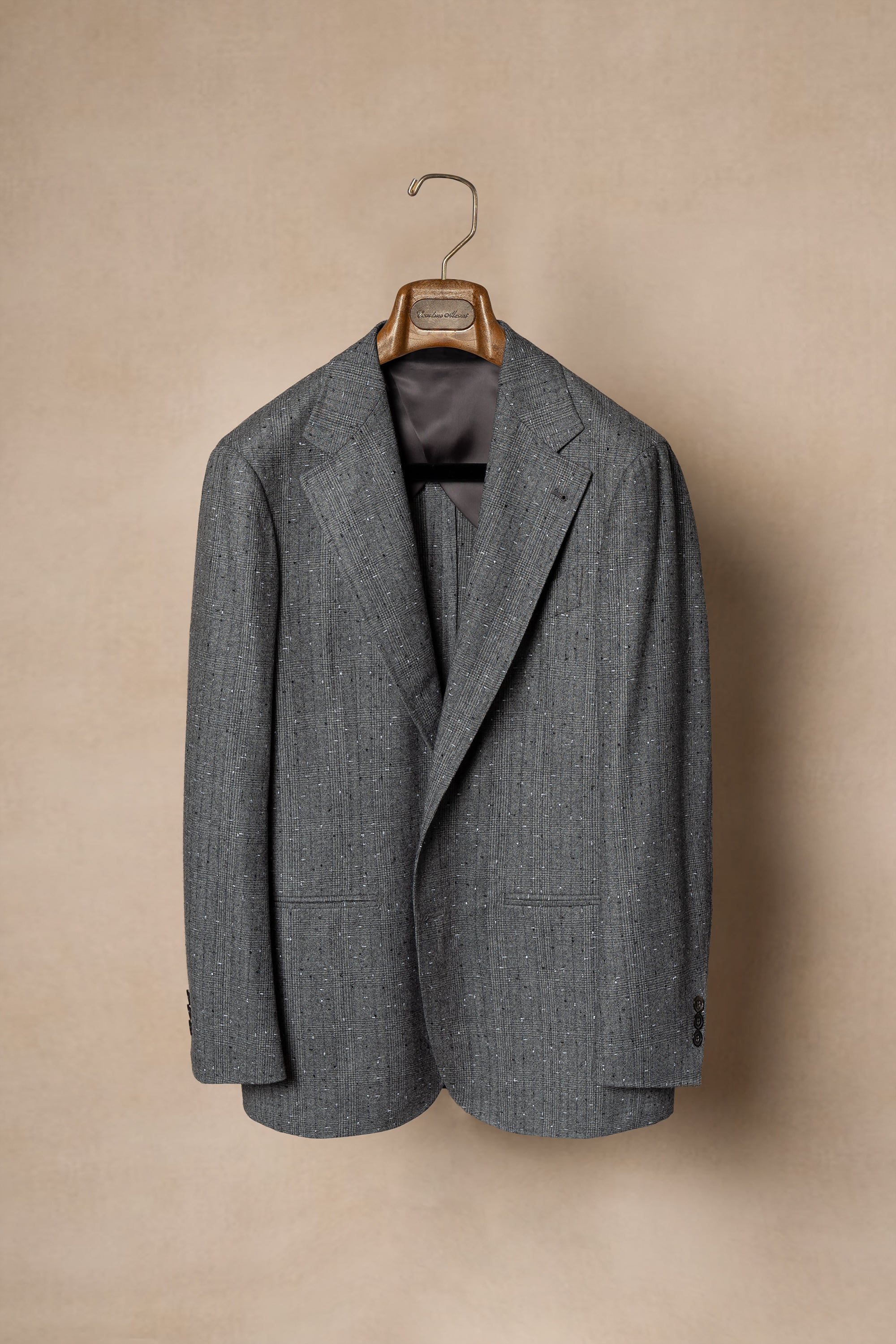 Grey Dotted Glen Check Suit