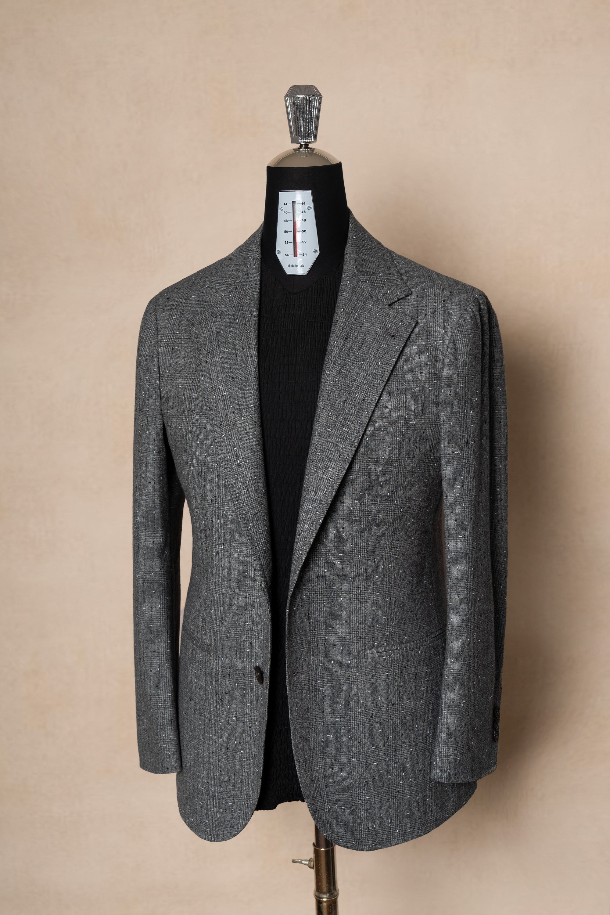 Grey Dotted Glen Check Suit