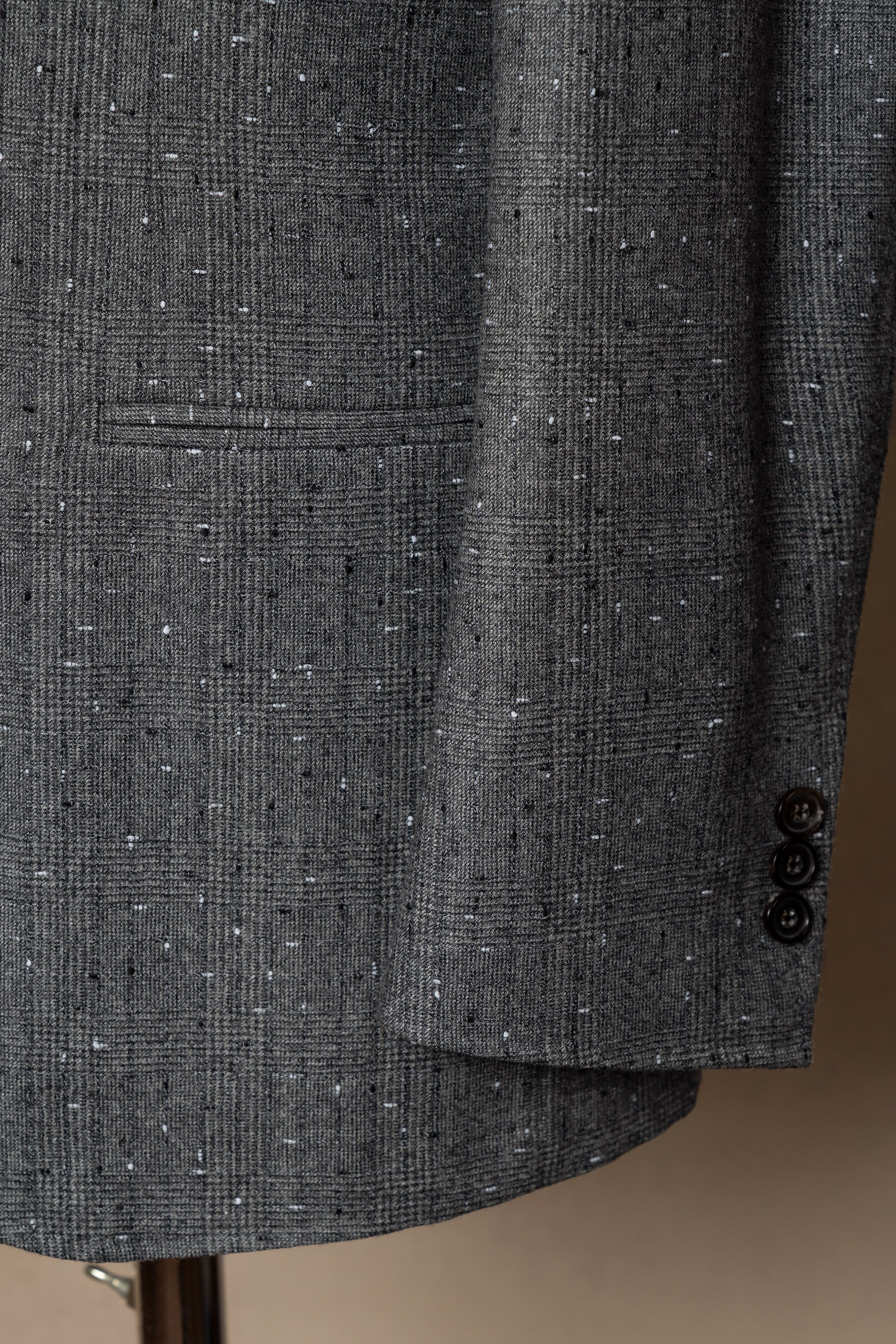 Grey Dotted Glen Check Suit