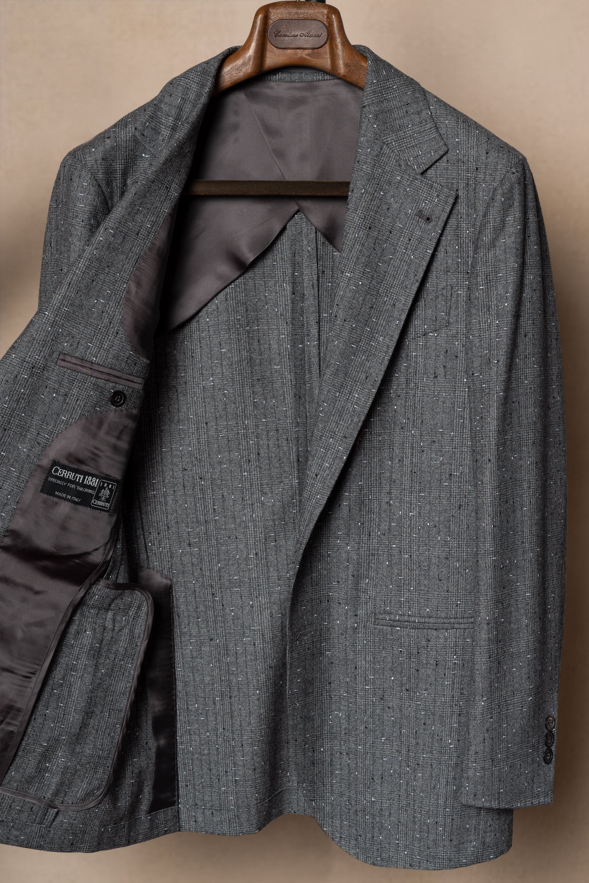 Grey Dotted Glen Check Suit